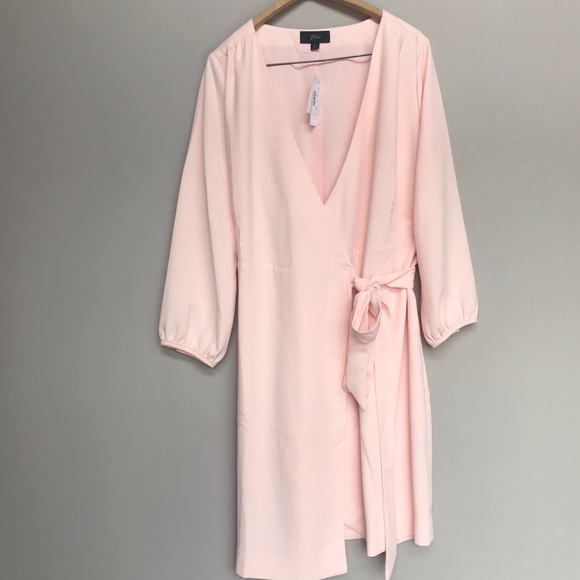 J. Crew Dresses & Skirts - J. Crew Pink Wrap Dress 365 Crepe Tie Waist NWT